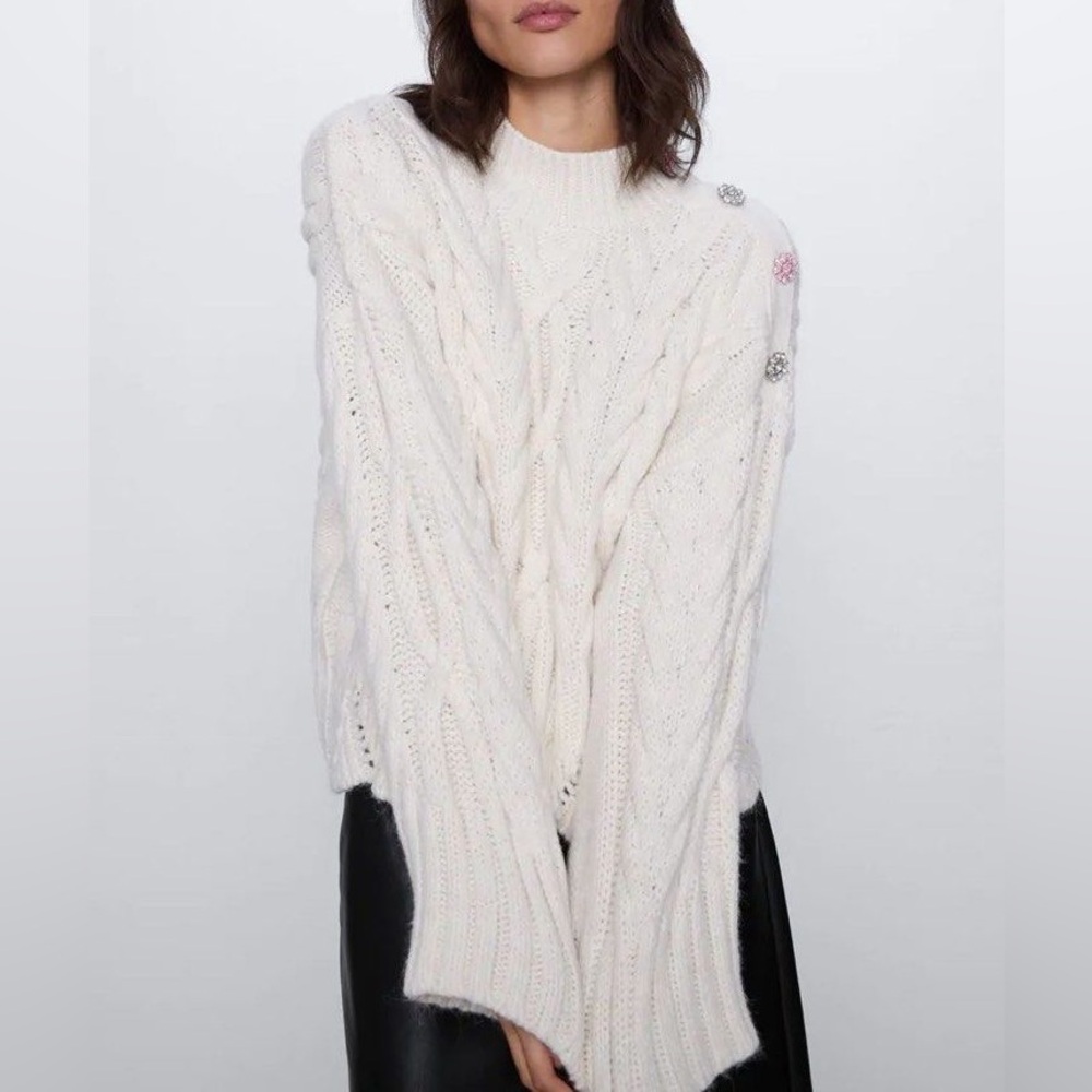 Zara *NWT* Cable Knit Sweater - Picture 3 of 10